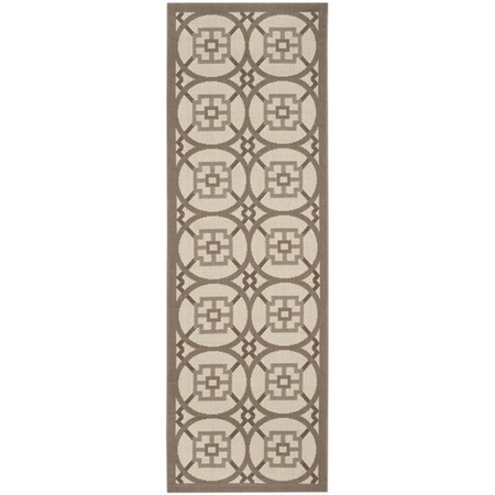 Safavieh 2 ft.-3 in. x 6 ft.-7 in. Rectangle Courtyard Power Loomed Rug, Beige & Dark Beige CY7476-07912-27